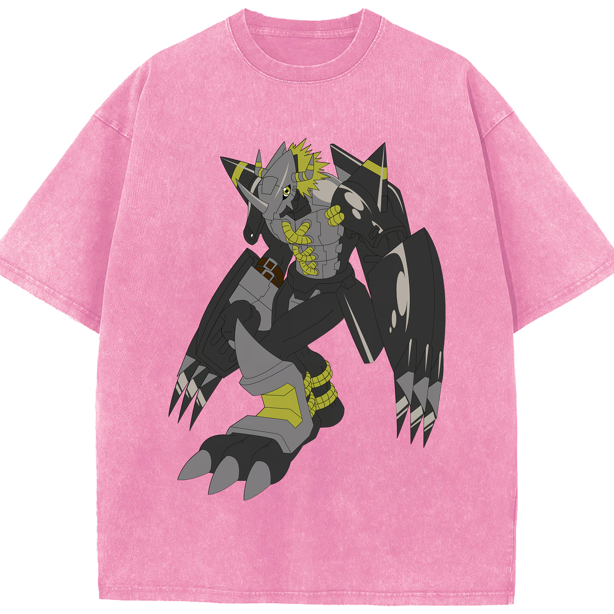 （画像用） Digimon デジタルモンスター/デジモン 綿100% ヴィンテージ風 半袖Tシャツ（フロントプリント）